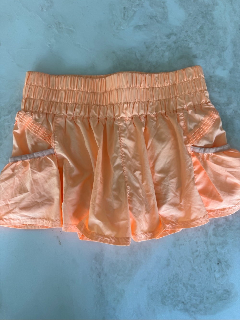 FP Movement by Free People Peach Ruffle Athletic Shorts